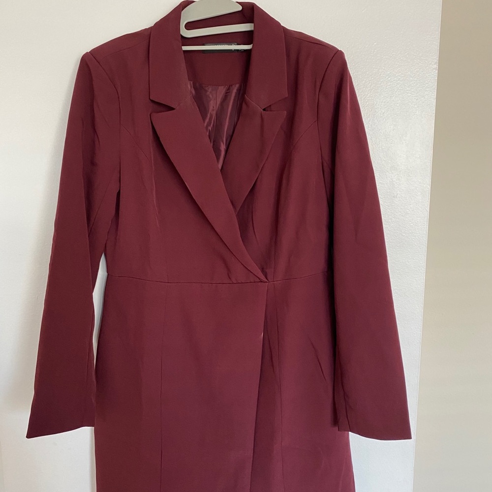 Maroon blazer dress
